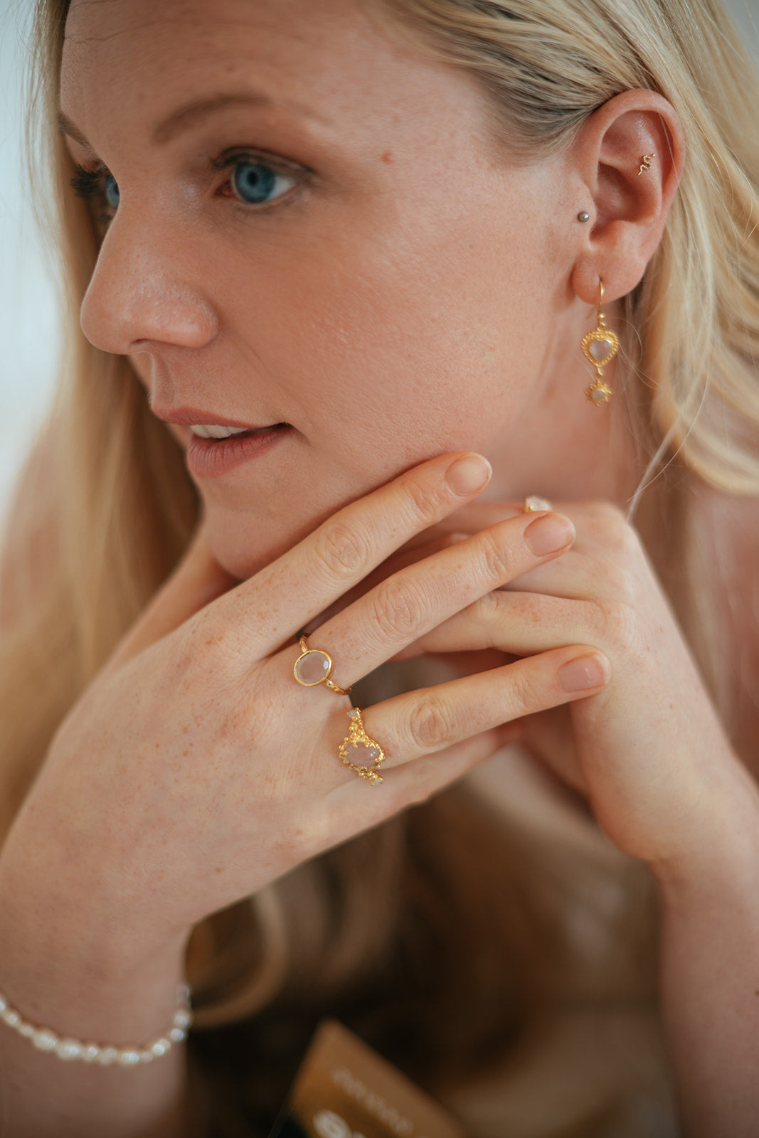 Desire Spell Ring with Rose Quartz