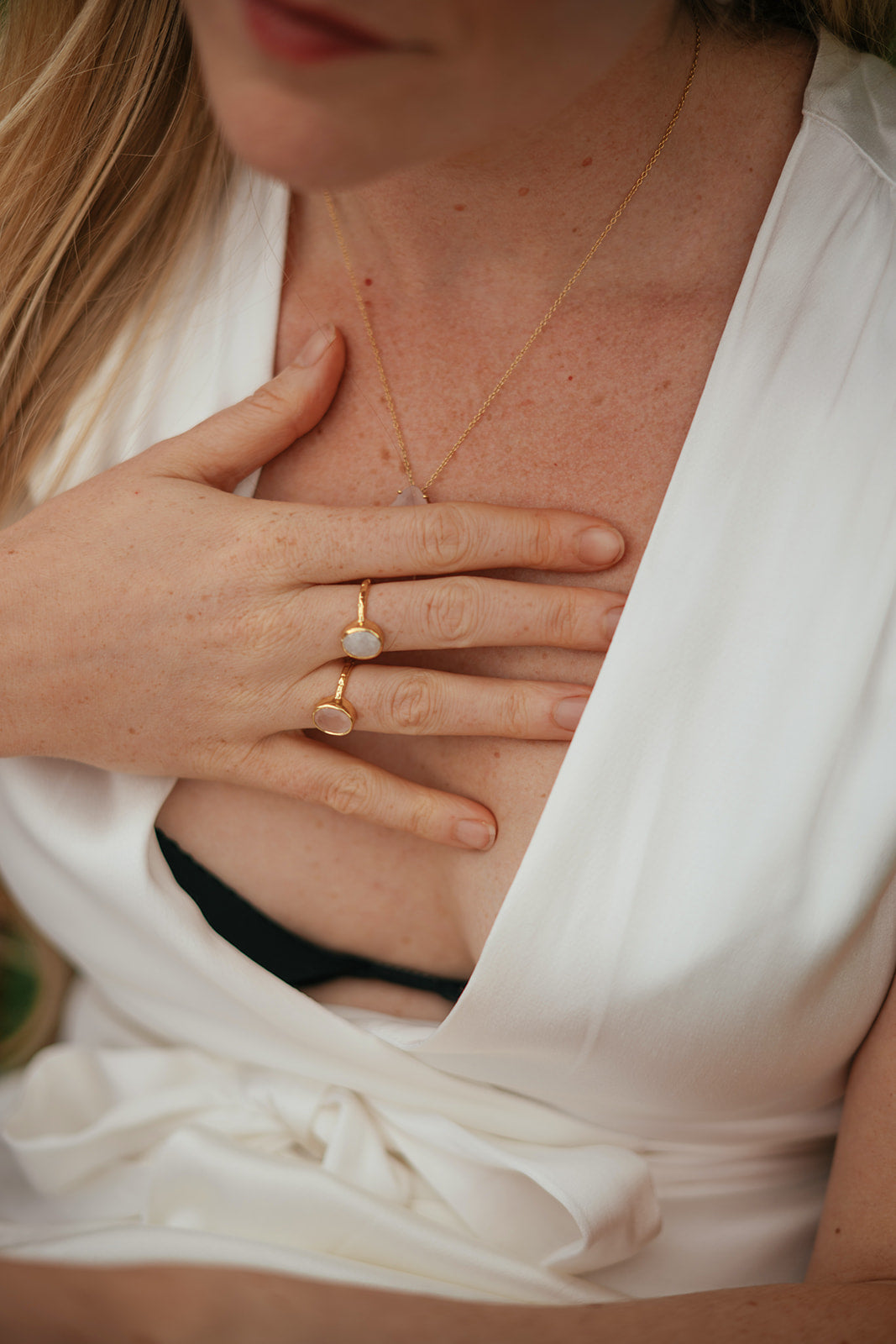 Desire Spell Ring with Rainbow Moonstone