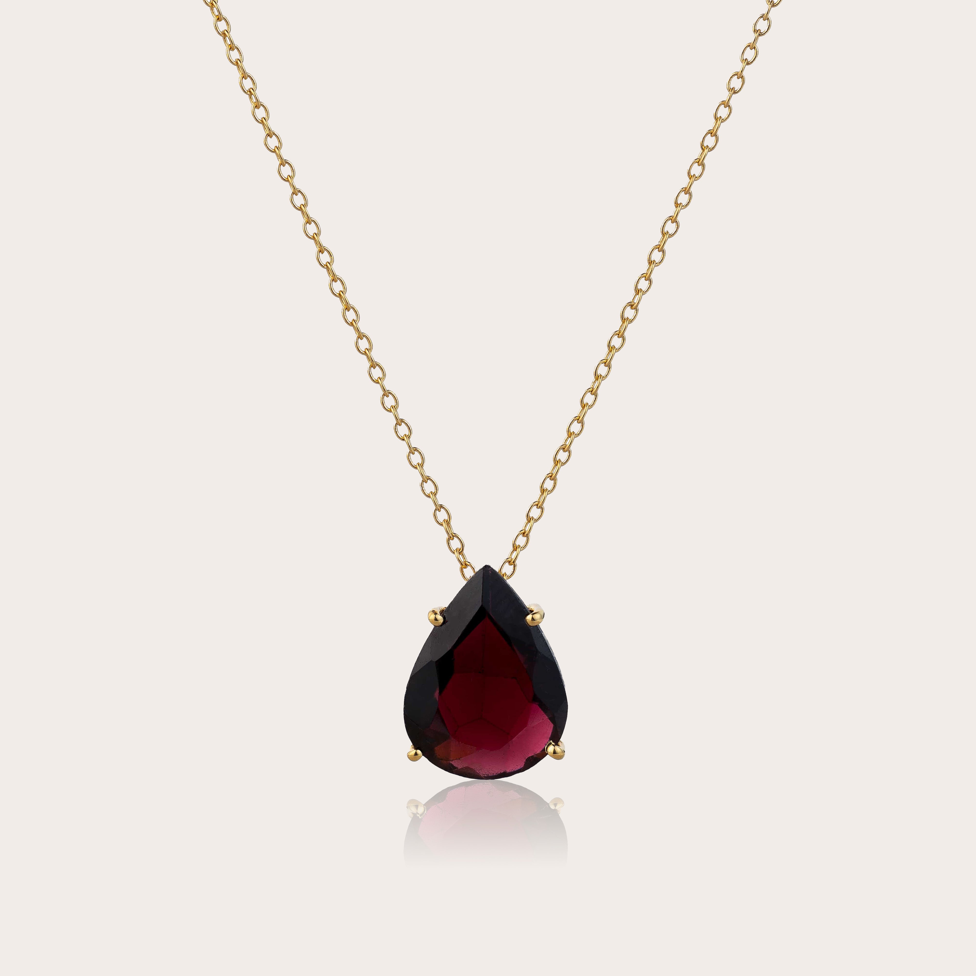 Tears of Aphrodite Necklace with Garnet